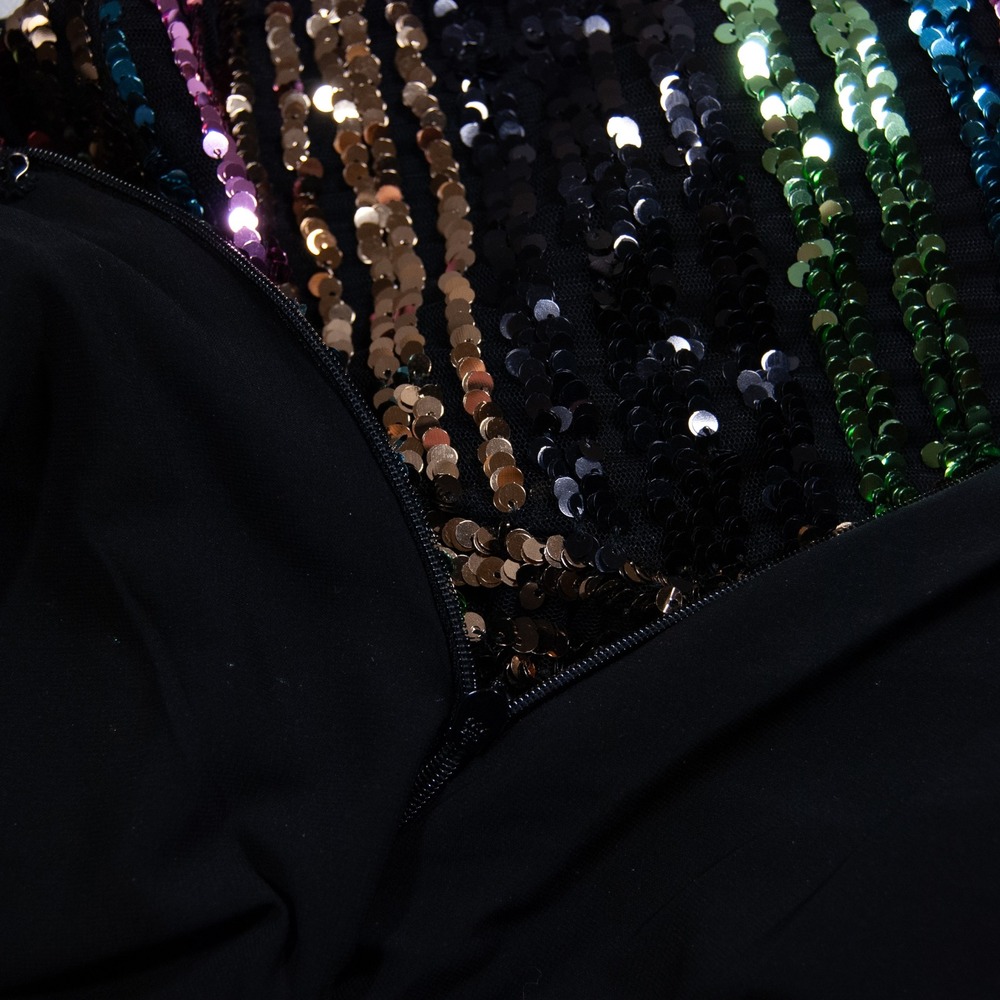 Nicole Miller Skirt Size‎ 4 Rainbow Sequin Party Mini Cocktail Festival Holiday - Picture 9 of 9